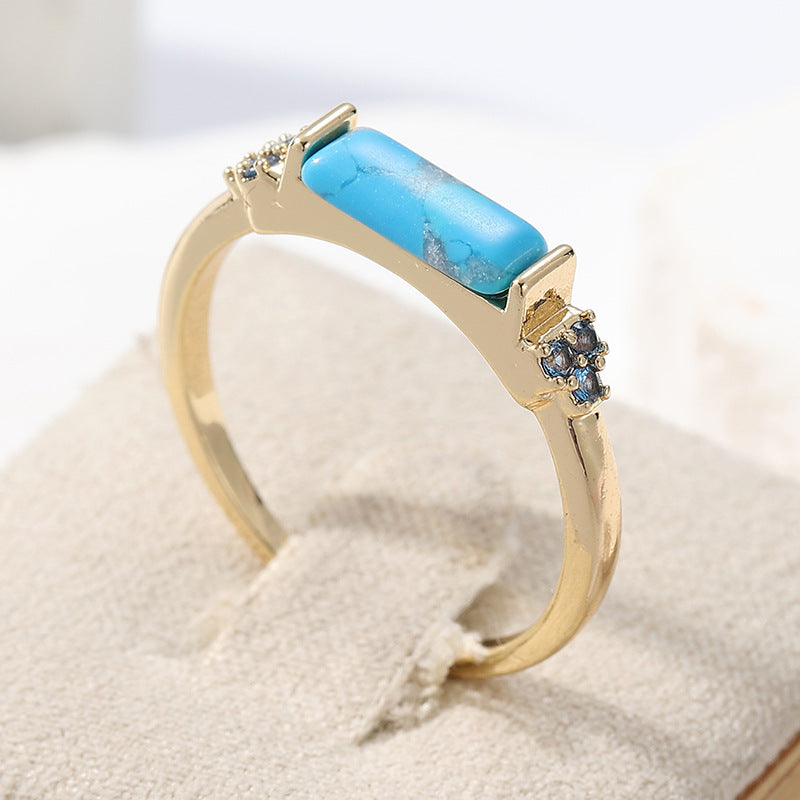 Men's Turquoise Gold Ring