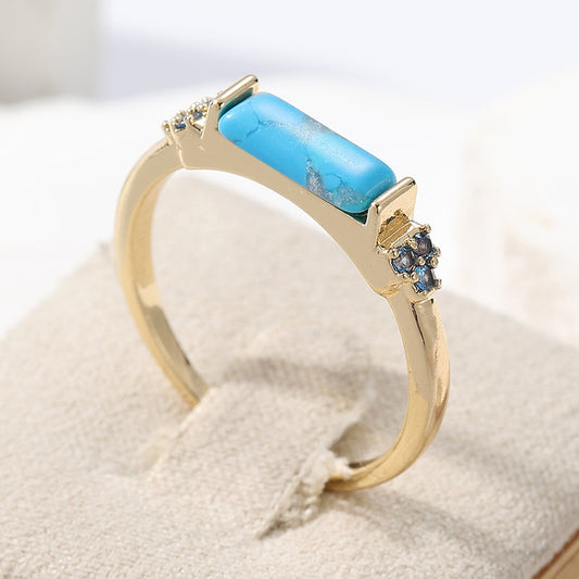 Men's Turquoise Gold Ring