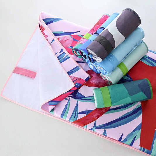 Cross-border Microfiber Double-Sided Coral Fleece Beach Towel