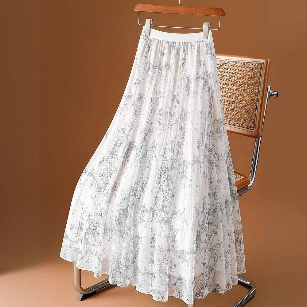 Printed Chiffon Skirt with Two-Way Wear Design