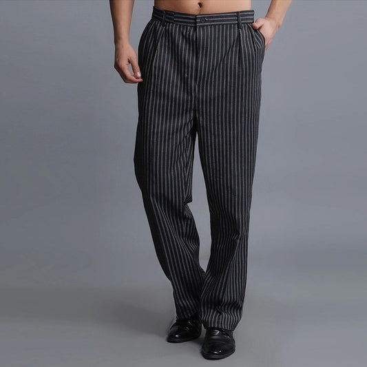Chefs Work Uniform Mens Loose-Fitting Trousers