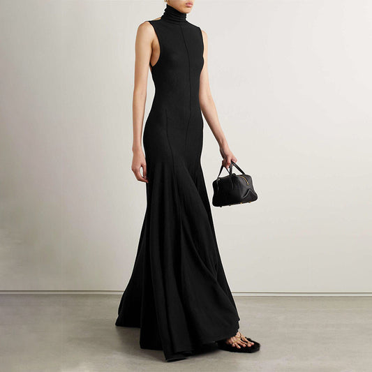 Womens Sleeveless Solid-Color Bodycon Dress