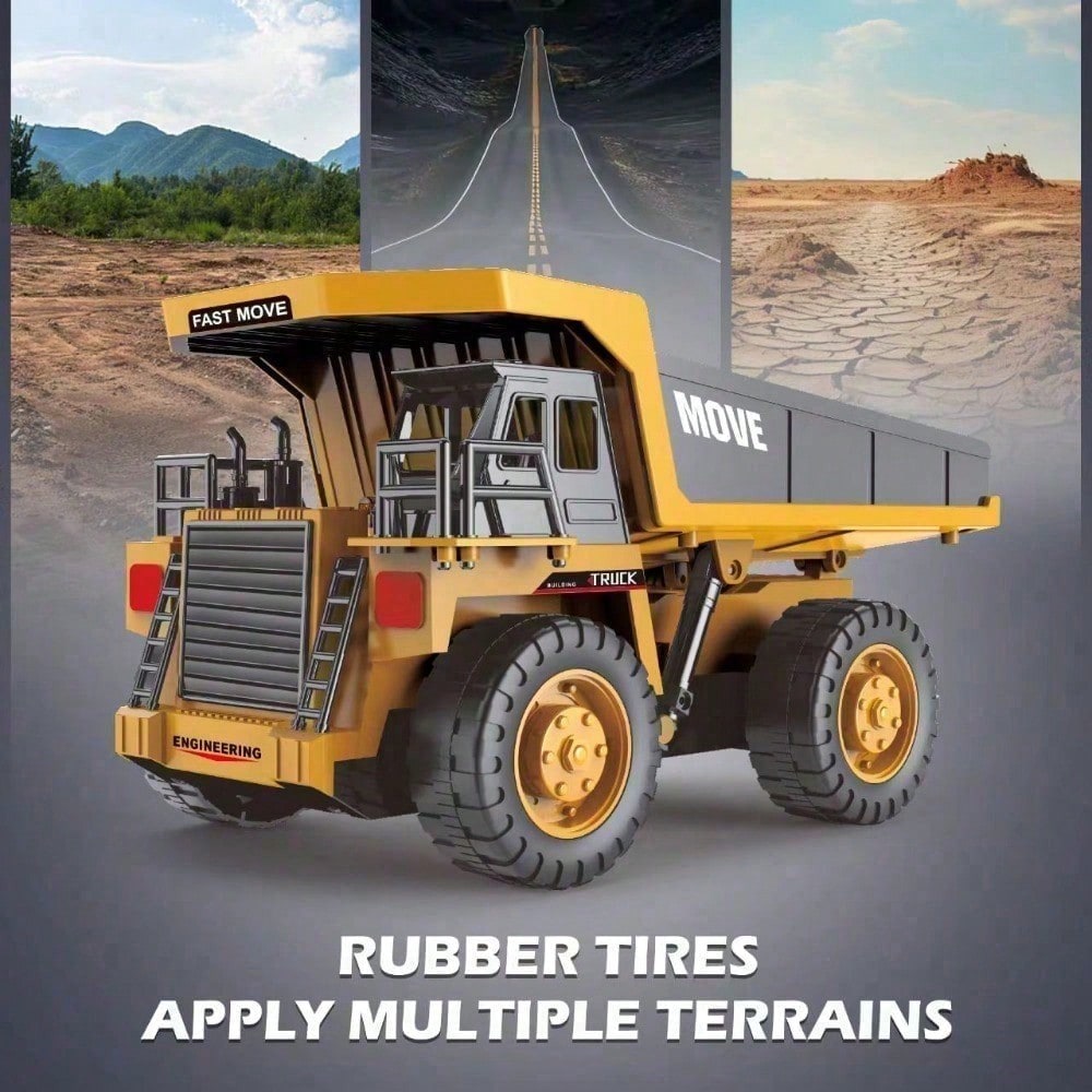 1:20 RC Alloy Dump Truck with 2.4G, 13 Channels & Lights