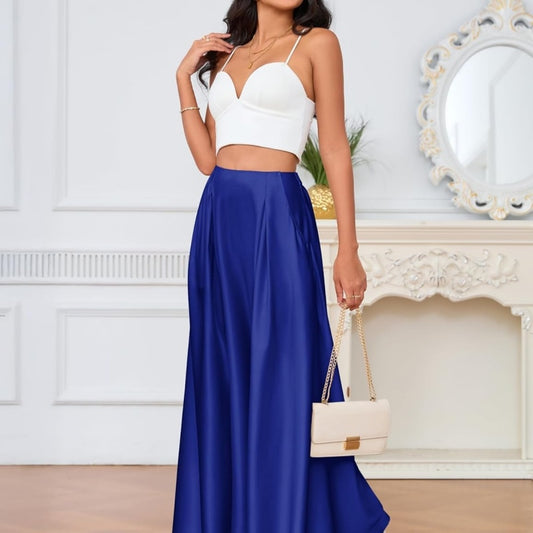 A-Line Skirt in Satin Finish