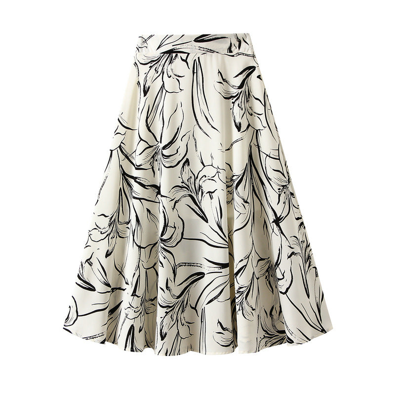 Draped Beige Skirt