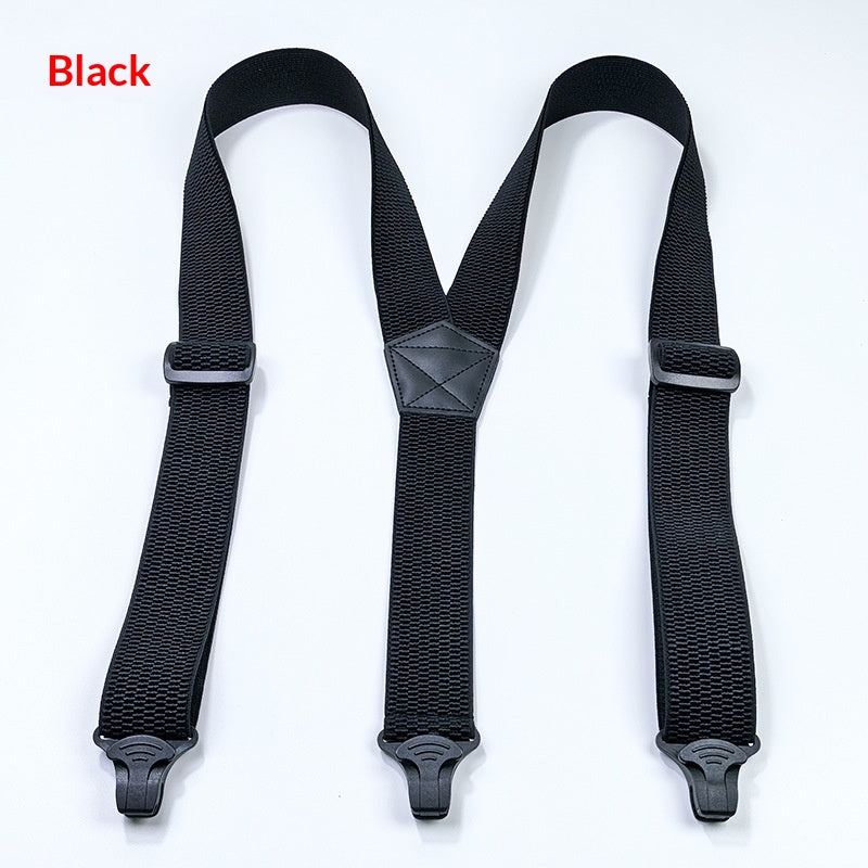 Clip-On Suspenders with Elastic Straps