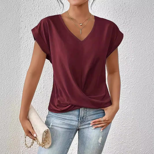 V-Neck Short Sleeve Top