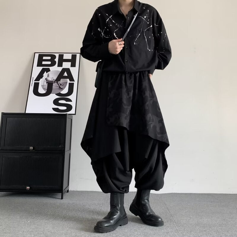 Harem Pants with Irregular Cut