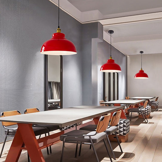 Industrial Style Retro Wrought Iron Restaurant Bar Counter Pot Lid Pendant Light