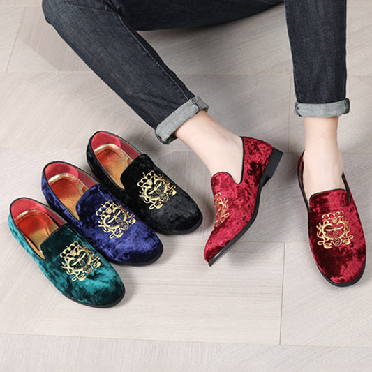 Slip-On Loafers with Embroidered Summer Design