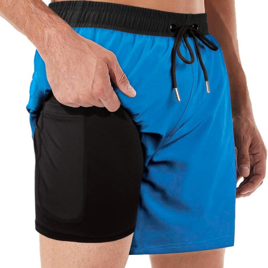 2-in-1 Swim Trunks with Compression Liner