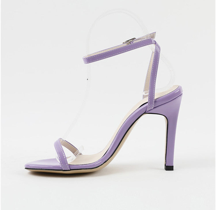 Stiletto-Heel Sandals with Thin Ankle Strap