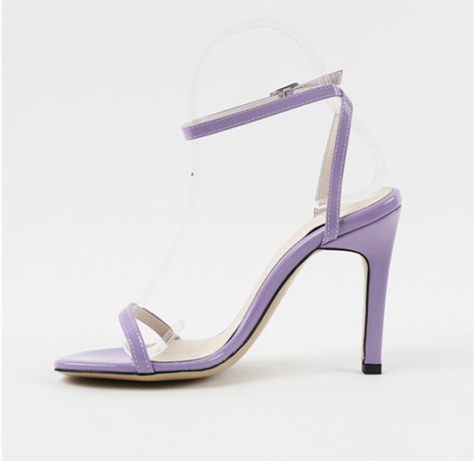 Stiletto-Heel Sandals with Thin Ankle Strap