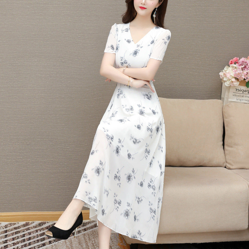 Silk Plus-Size Figure-Flattering Dress