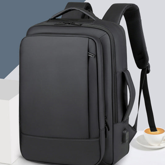 Laptop Backpack with Large Capacity and Leather Look