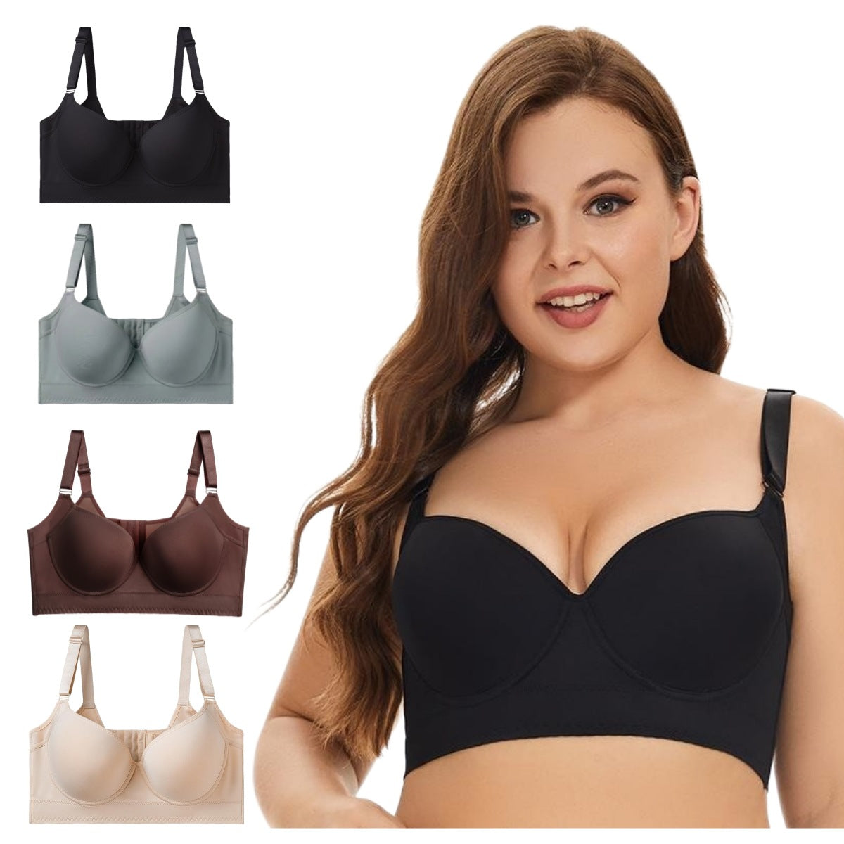 Underwire Bra, Deep V-Neck Support