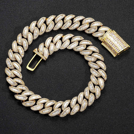 Cuban Chain Necklace with 20mm Zircon Diamonds