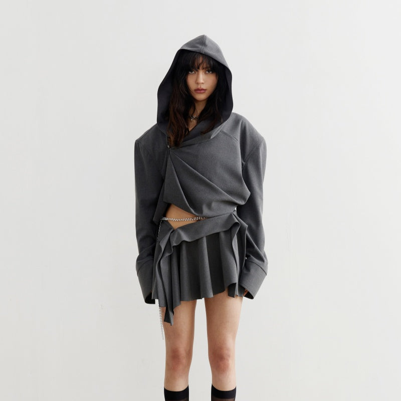 Midi Skirt with Irregular Hem