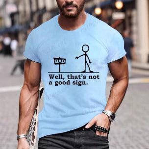 Men's Short-Sleeve Top with Casual Print