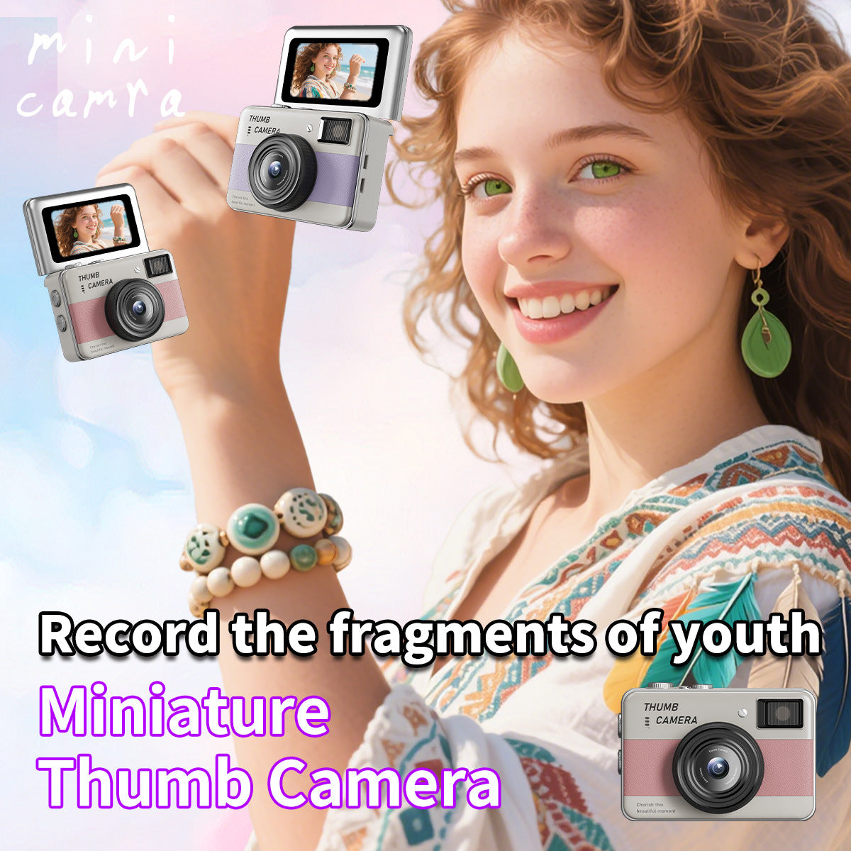 Mini Thumb Camera with 1080p HD Flip