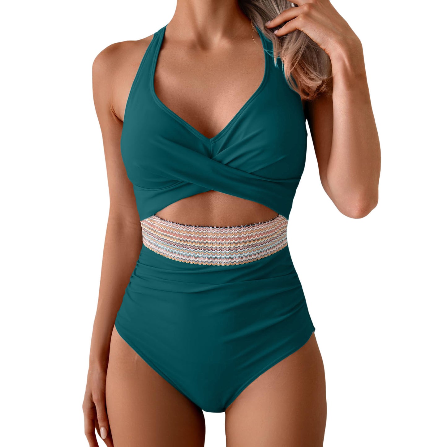 One-Piece Swimsuit with Casual Beach Style