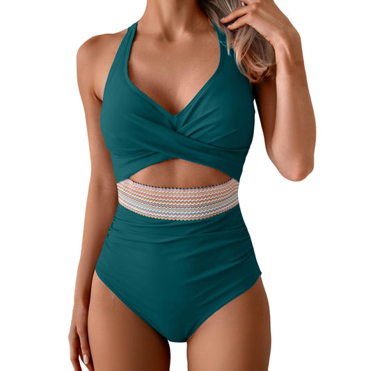 One-Piece Swimsuit with Casual Beach Style