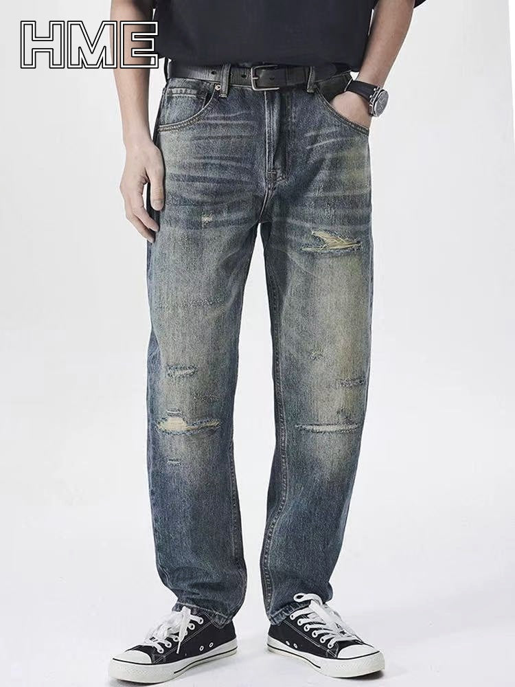 Slim Straight Pants with Stretch