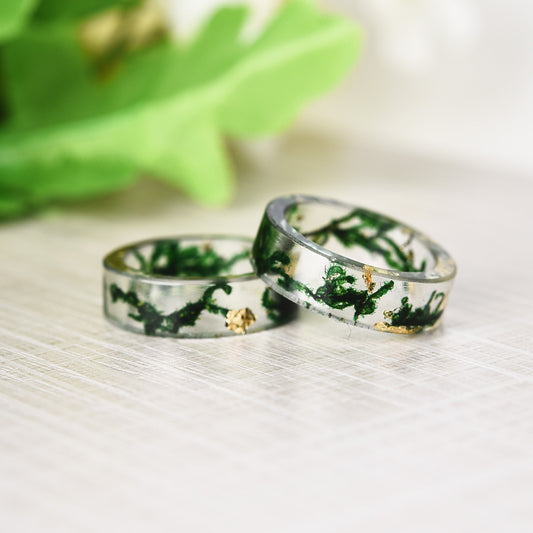 Bohemian-style Fresh And Natural DIY Handmade Resin Ring With Dried Flowers