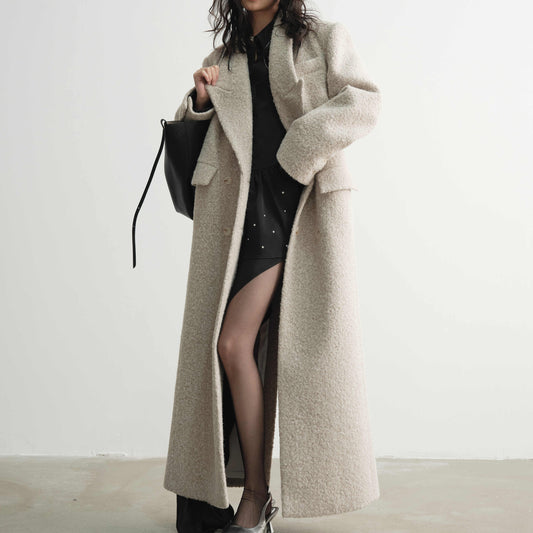 Wool Coat with Super-Long Silhouette