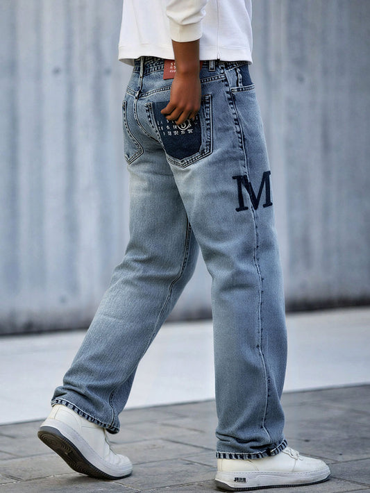 Straight-Leg Pants with B2 Non-Elastic Fit