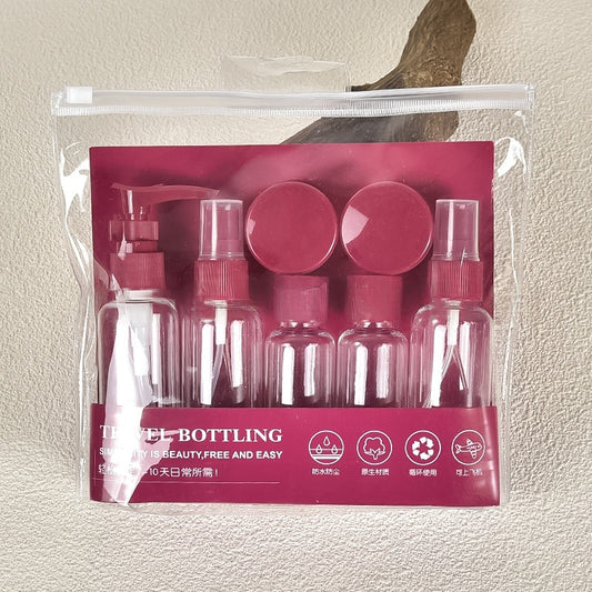 Travel Toiletry Bag Set with Cosmetic Bottles