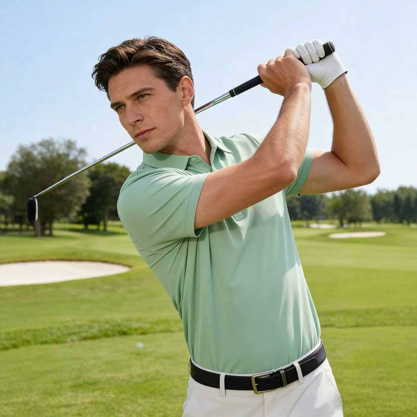 Mens Quick-drying Sweat-wicking Polo Shirt