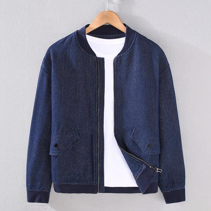 Japanese-Style Retro Baseball Jacket with Relaxed Fit