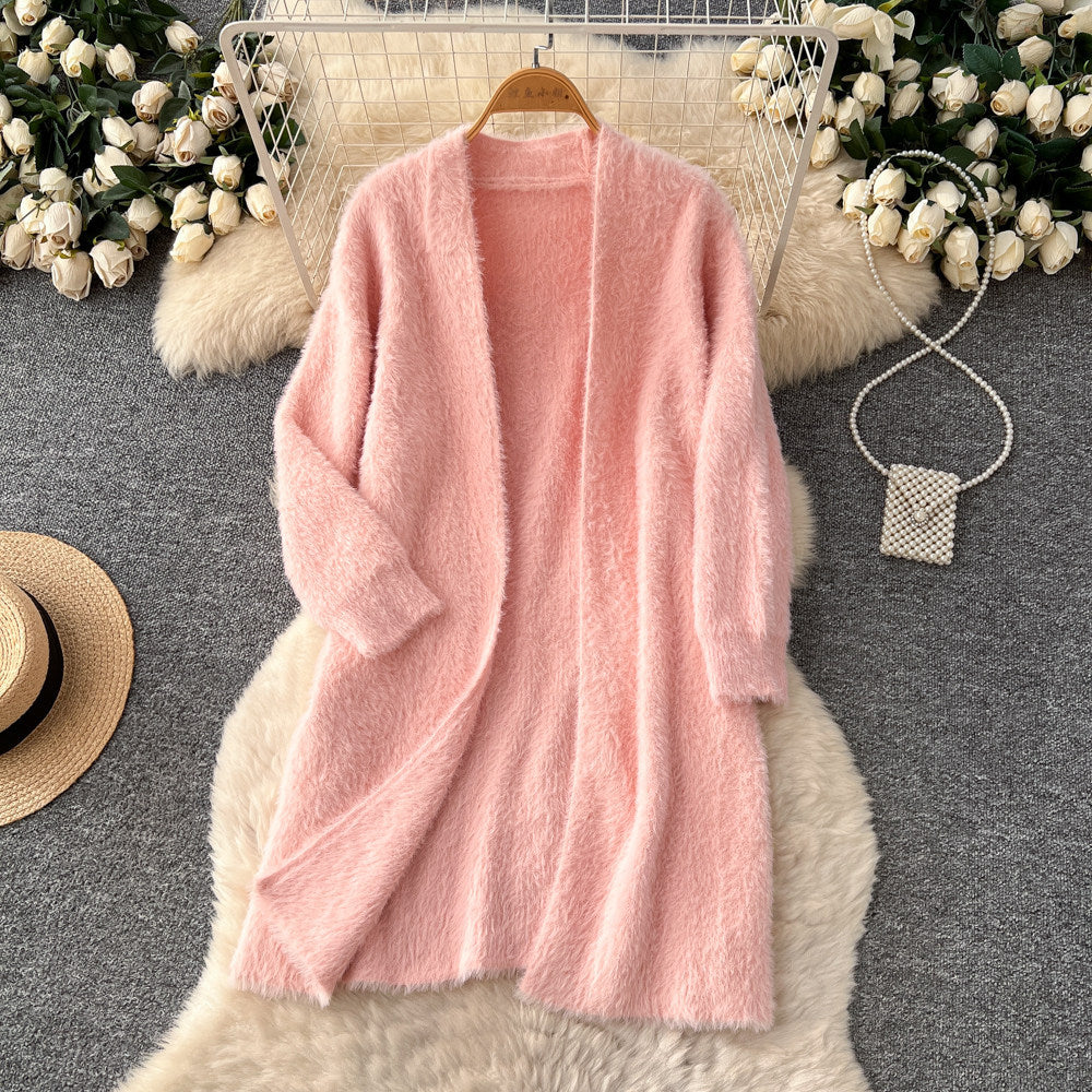New Autumn Winter Versatile Sweet And Relaxed-style Womens Knitted Cardigan Jacket