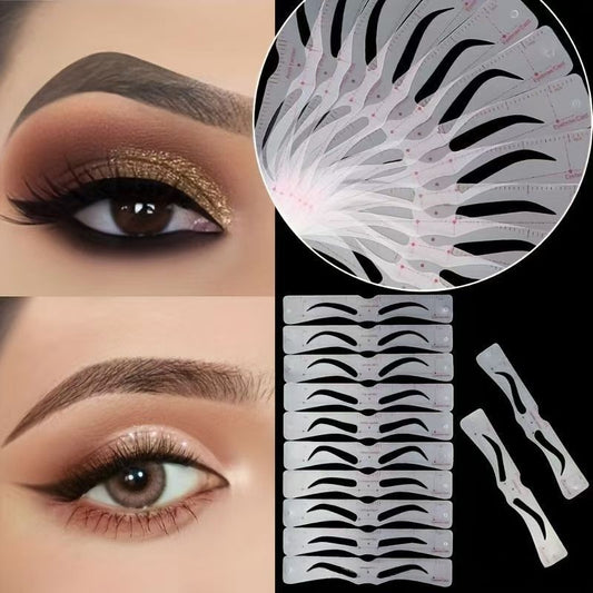 Eyebrow Sticker Set with Headband, 12-Piece