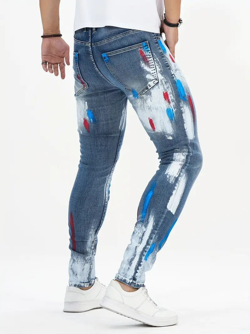 Straight Pants, Stretchy Slim Fit