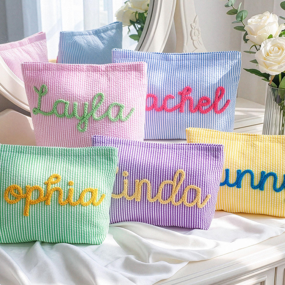 Ladies Bubble Silk Makeup Bag
