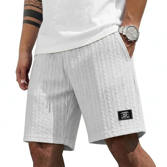 Casual Mens Beach Shorts With A Braided