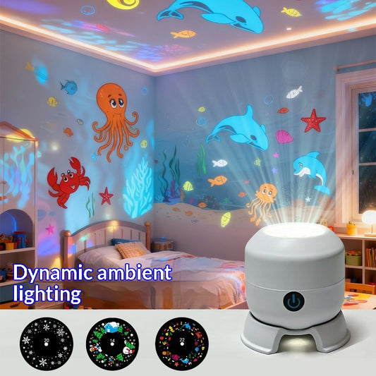 Projection Light with LED Christmas Snowflake