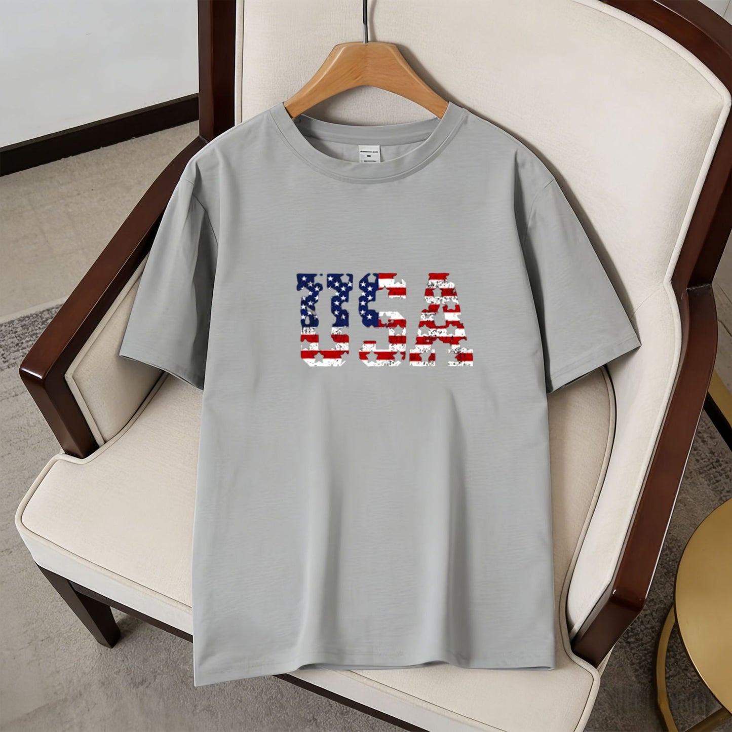 Short-Sleeve T-Shirt in Plus-Size Print