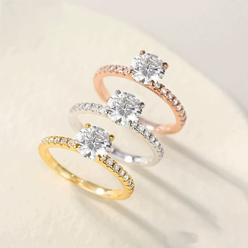 Women's Four-Prong Setting Zircon Casual Ring