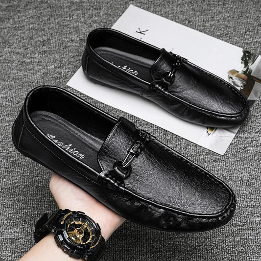 Slip-On Leather Shoes in Casual Style