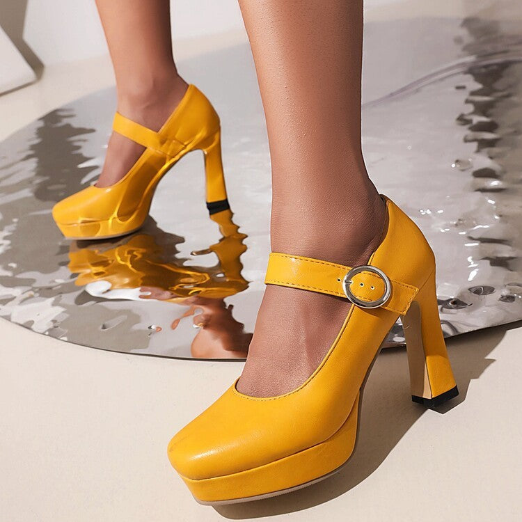 Heeled Slingback Pumps with Waterproof Platform