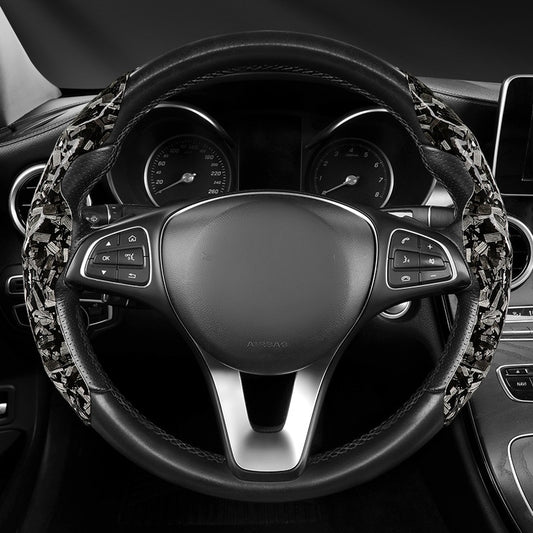 Car Steering Wheel Cover with Maple-Grain Cassette Wrap