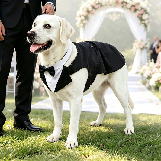 Dog Tuxedo Wedding Outfit