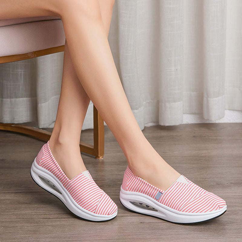 Wedge Slip-On Shoes with Shallow Cut