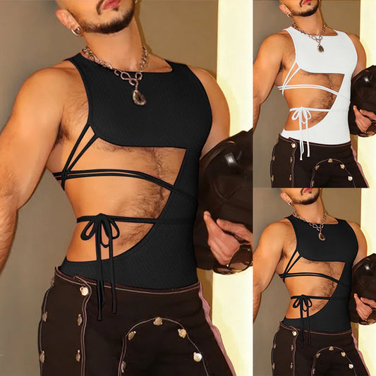 Tank Top with Ribbed Fitness Design